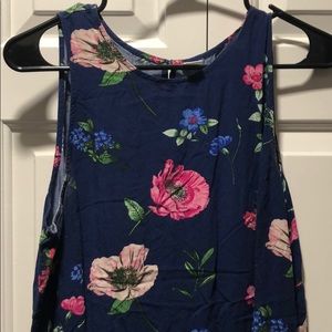 Old Navy Blue Dress with Large Flowers